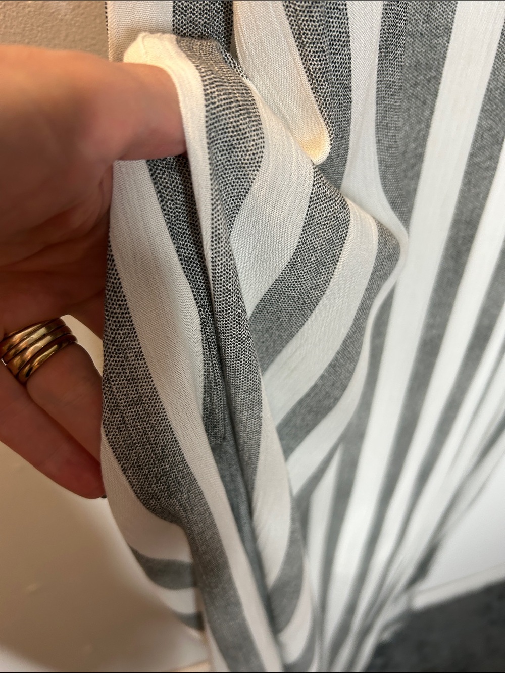Staccato White and Gray Striped Maxi Dress - Picture 3 of 7